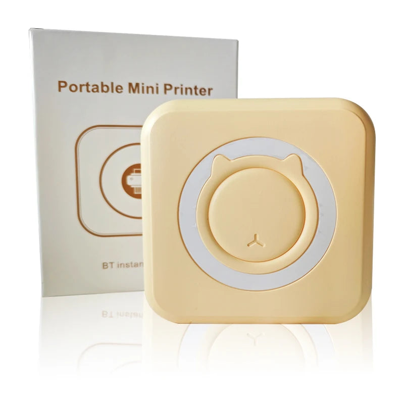 Tragbarer Mini-Thermodrucker, kabellos, BT 203 dpi, Fotoetikett, Memo, falsche Frage, Drucken mit USB-Kabel, tragbar