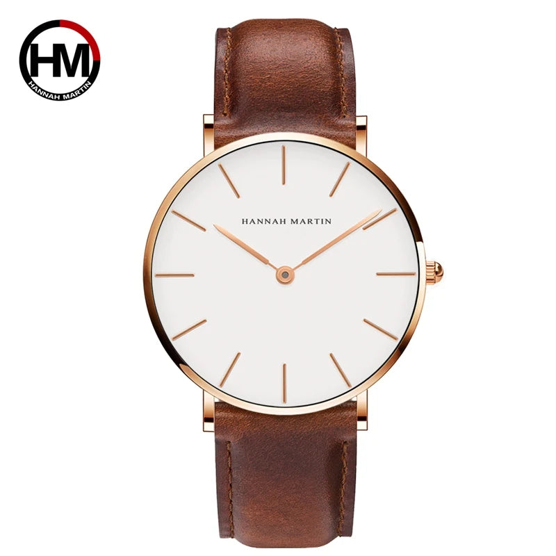 Hannah Martin Ultra Dünne Quarz Männer Uhr Edelstahl Mesh Uhren Männer Einfache Mode Business Japan Armbanduhr Uhr Männlich