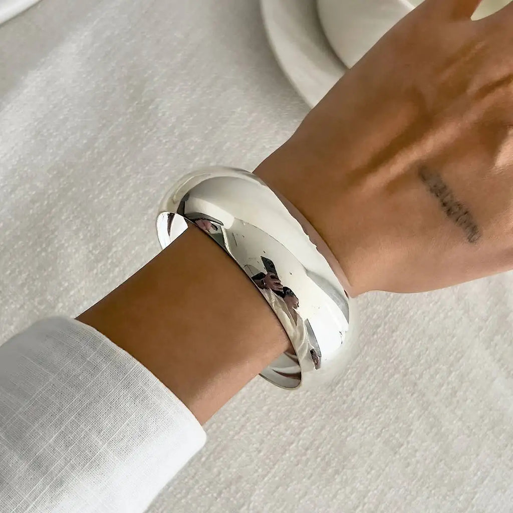 Salircon 3 Stil Trendy Übertrieben Harz Breite Armreif Frauen HipHop Gold Farbe Geometrische Heavy Metal Armreifen Armband Männer Schmuck