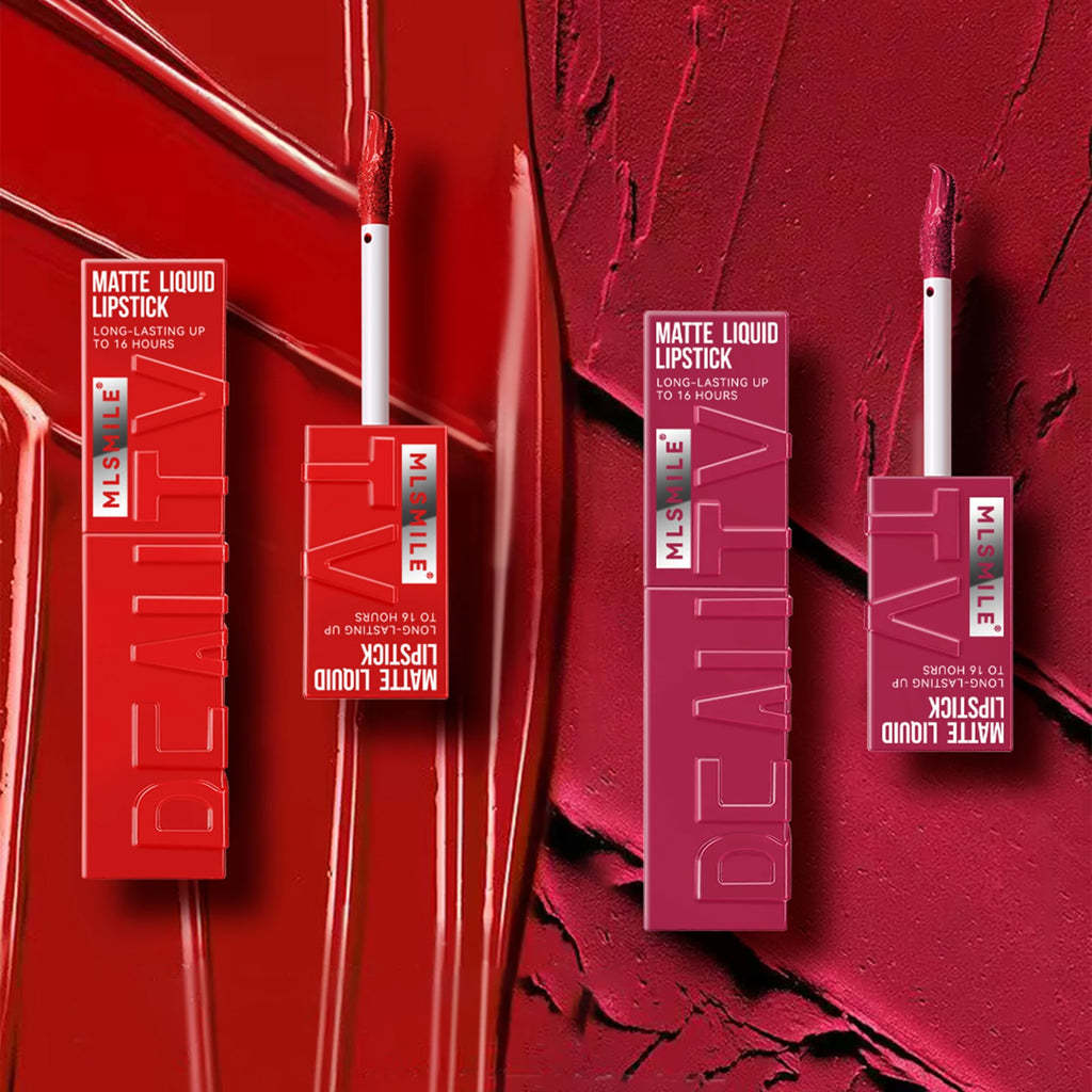 Matte Flüssig-Lippenstift 6 Farben – Langanhaltend, Wasserdicht, Sexy Nude/Rosa/Rot