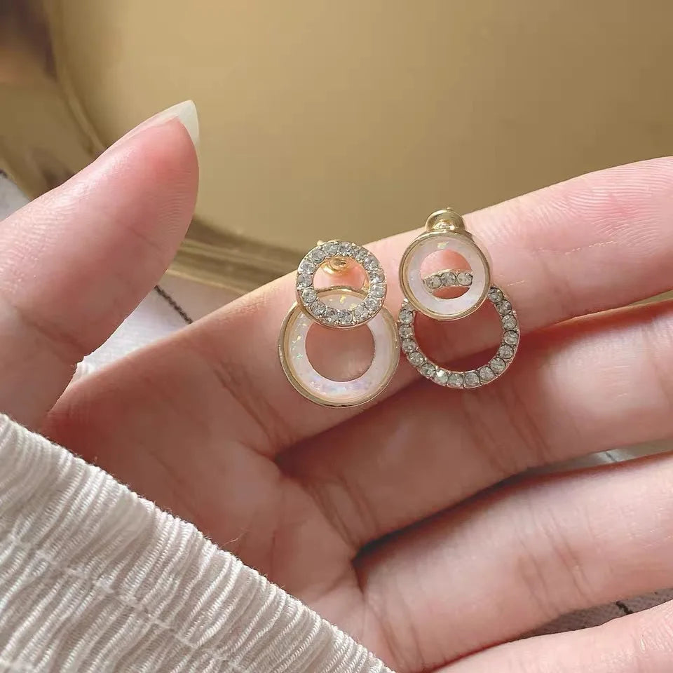 Vintage CC Design Ohrstecker für Frauen Koreanische Mode X Kreuz Zirkon Ohrring Verlobung Schmuck Geschenke Großhandel