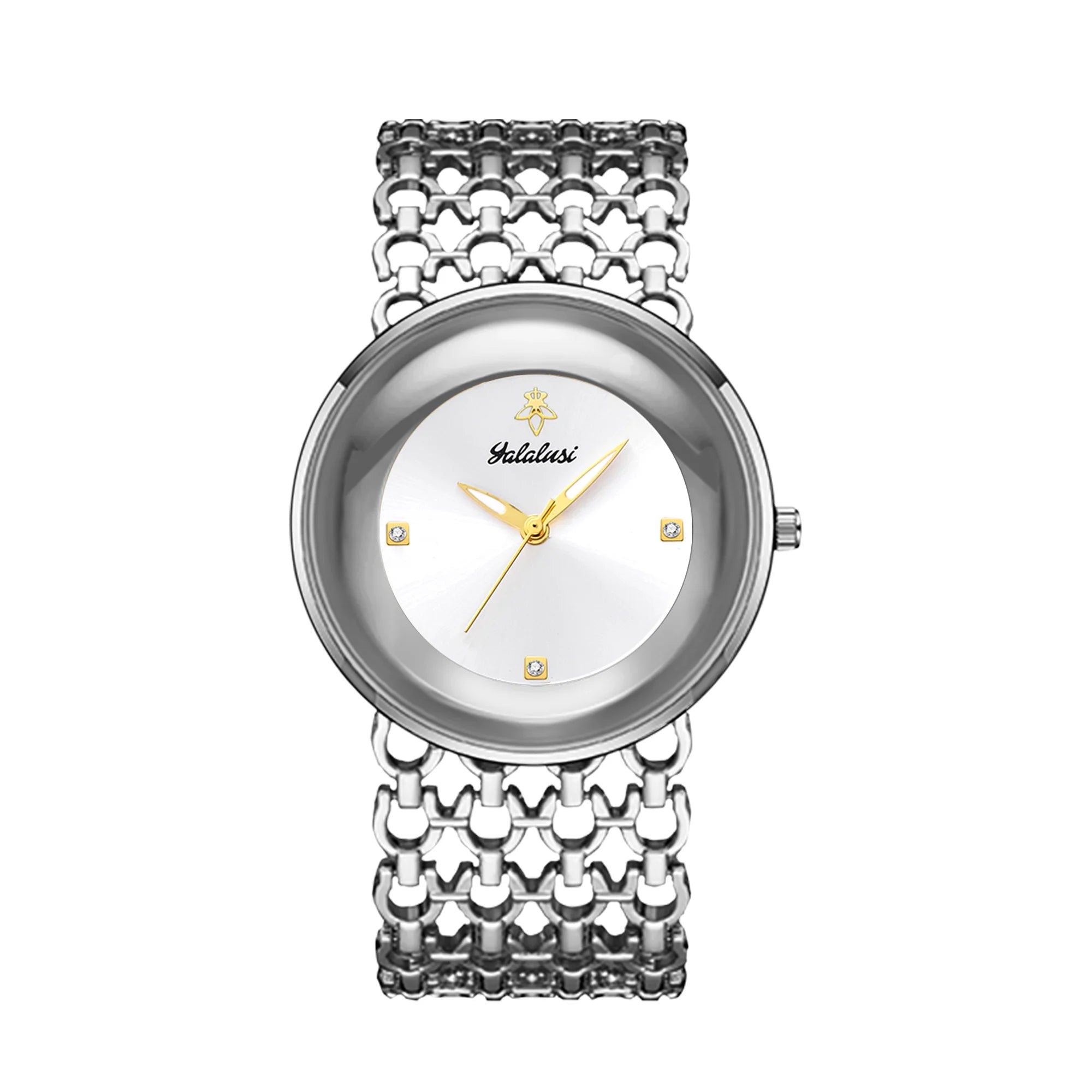 YaLaLuSi Damen-Quarzuhr Gold Luxus-Aktion Skelett-Armband-Design Box-Uhr Vergoldet