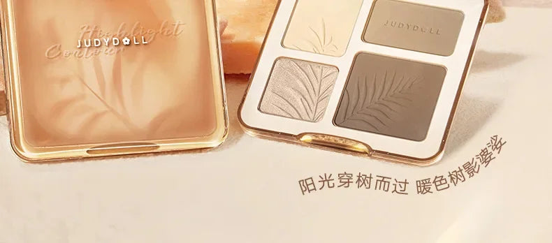 Judydoll Highlight Facial Contouring Palette Matte Brighten Dreidimensionaler Schatten Lasting Glow Shimmer Powder Cosmetics