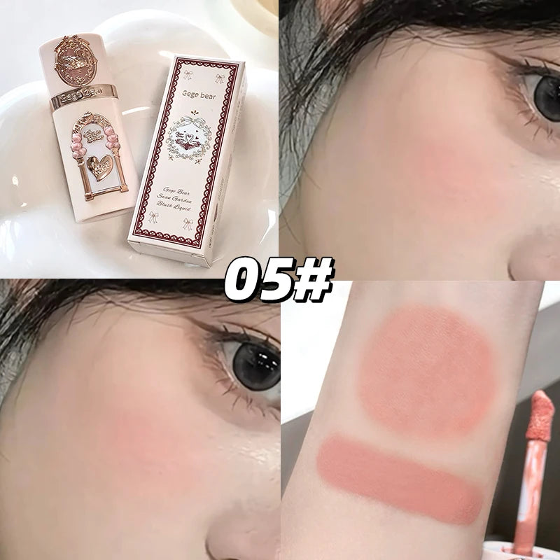 Gege Bear Strawberry Cupid Pink Pop Set – Samt-Matte Lippencreme, Puder & Flüssiges Rouge