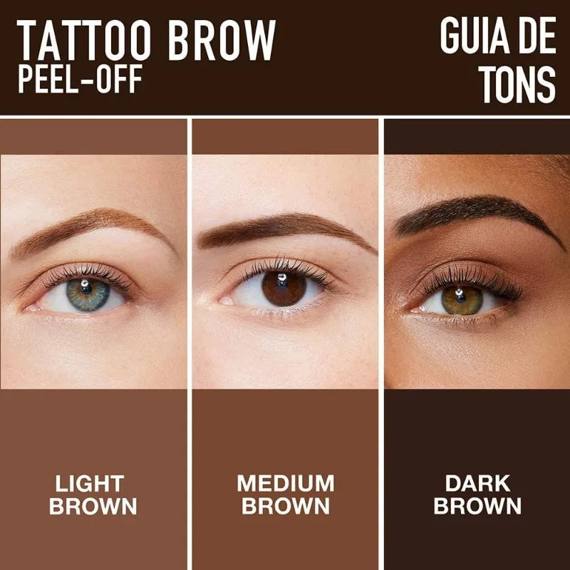3D Peel-off Augenbrauen Gel Tönung Wasserdicht Dauerhafte Nicht Verschmieren Eyeliner Stift Natürliche Flüssigkeit Stirn Tattoo Sterben Creme Make-Up