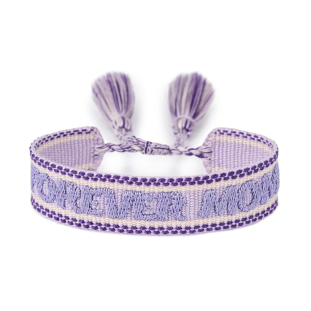 BEST MOM Stickerei-Armbänder, verstellbares Armband, Geschenk für Super-Mama