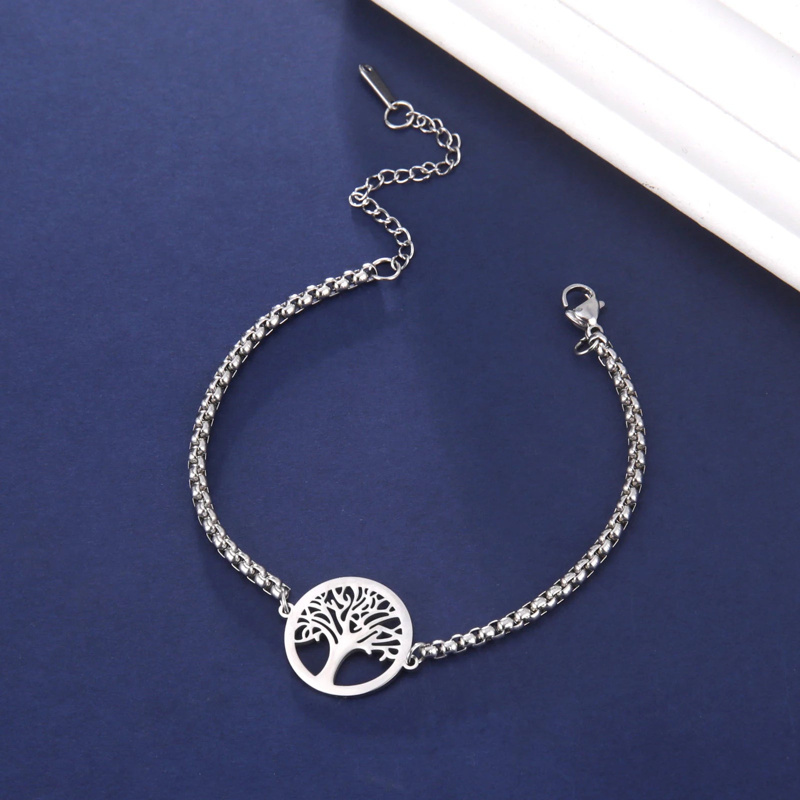 Edelstahl-Armband mit Lebensbaum-Anhänger – Klassischer Schmuck für Damen und Herren