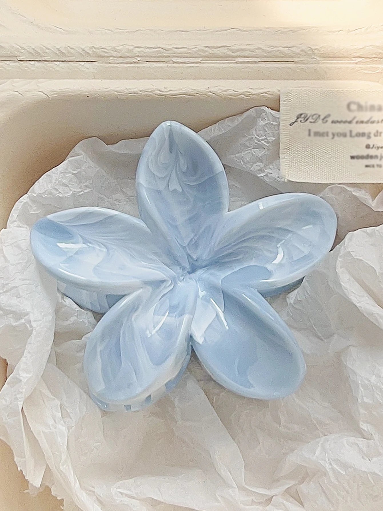 Hawaiianische Blumenkrallenklammern für Frauen, Blumen-Haarklammern mit Marmorader für dünnes Haar, süßer Strand-Haarschmuck