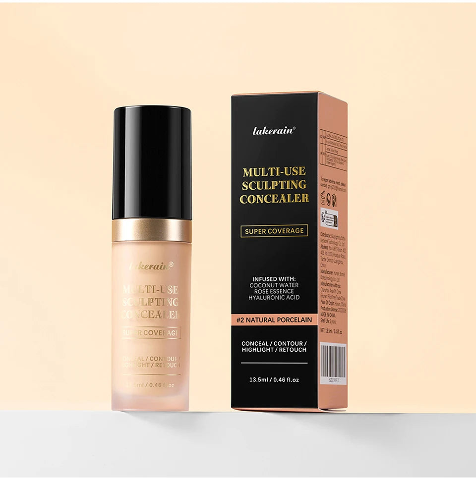Lakerain 5-Farben-wasserfester Concealer, matt, hohe Deckkraft, ölkontrollierende Grundierung für Aknenarben und Augenringe, Kosmetika