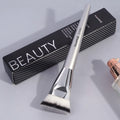 MAANGE Flachkopf-Grundierungspinsel mit Box – Für Puder, Rouge & Concealer