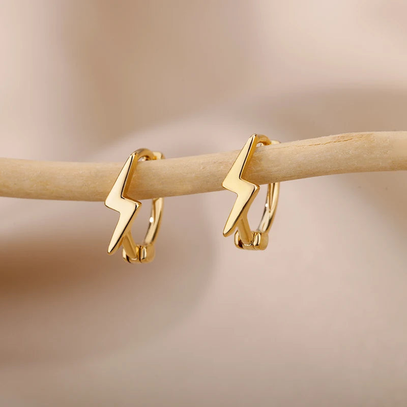Luxus Stern Pendientes Ohrringe Für Frauen Mädchen Edelstahl Minimalistischen Hoop Piercing 2025, Neu Im y2k Schmuck aretes de mujer