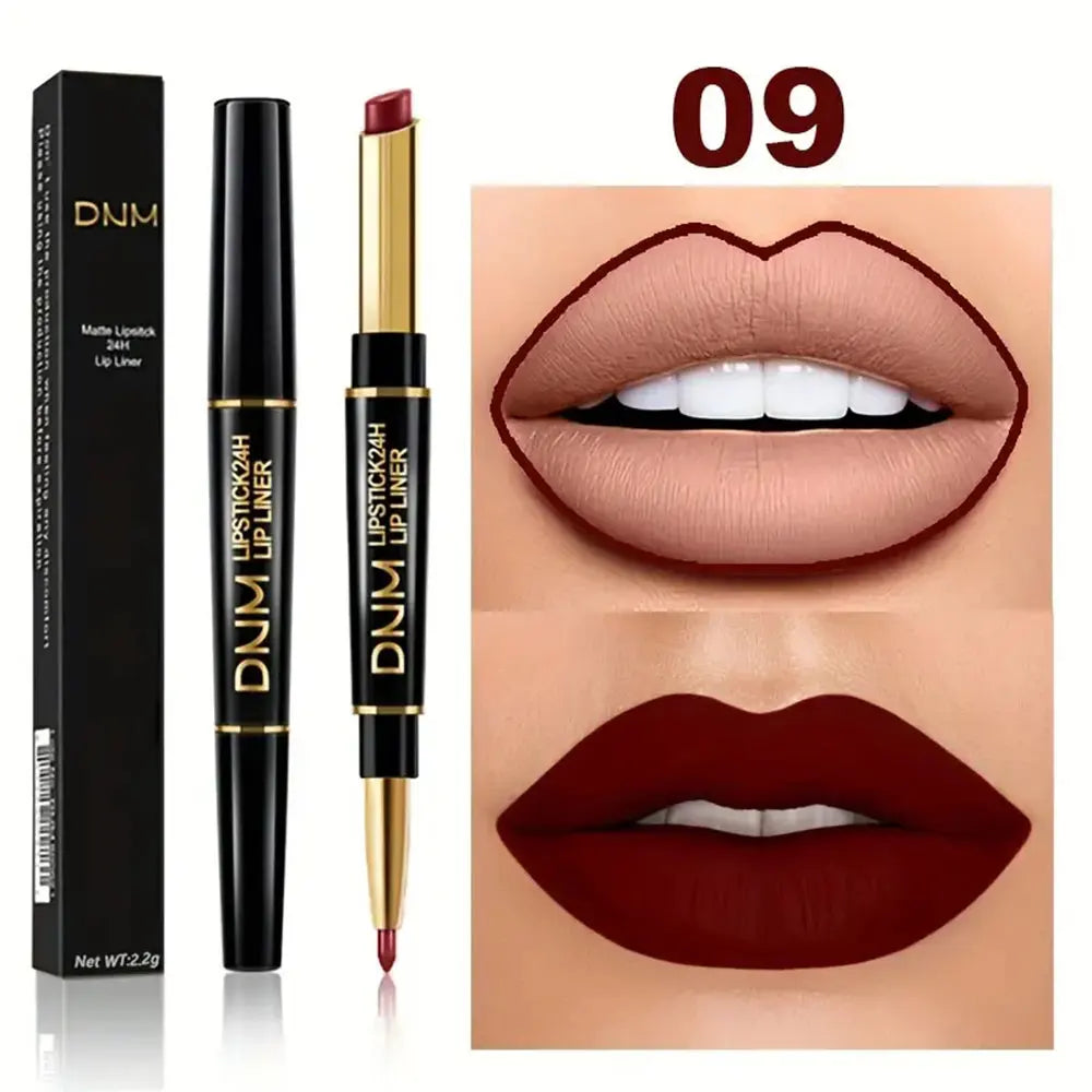 Doppelseitiger Lippenstift & Lipliner – hochpigmentiert, wasserfest, langanhaltend