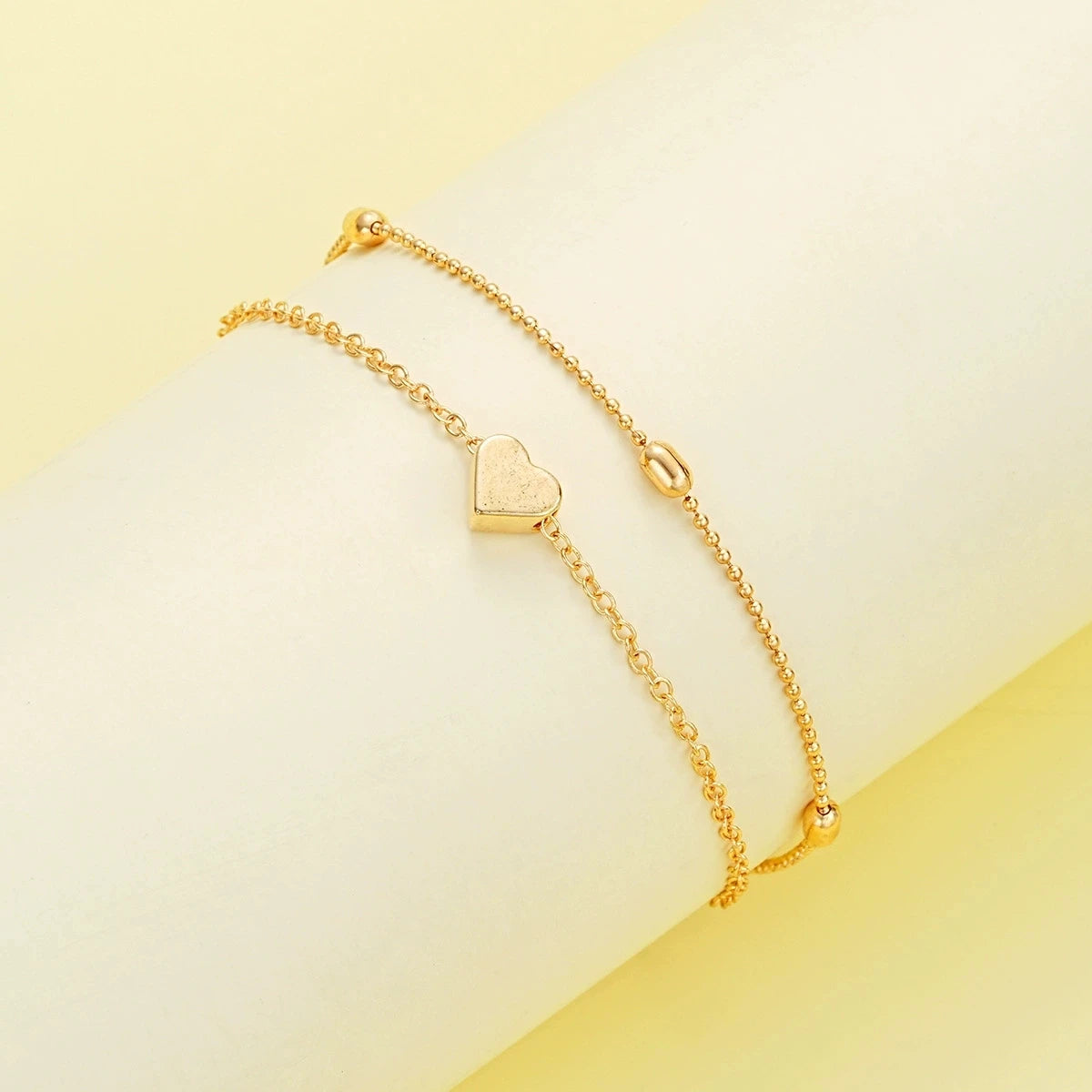 Mode Imitation Perle Herz Schmuck-Set Für Frauen Gold Silber Farbe Runde Perlen Halskette Armband Set Täglichen Verschleiß Zubehör