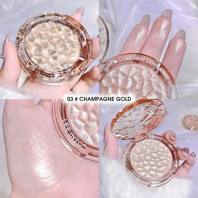 Hochglanz Puder glanz Glitter Highlight Kontur Palette natürlicher Glanz Kontur Concealer dauerhaftes Licht