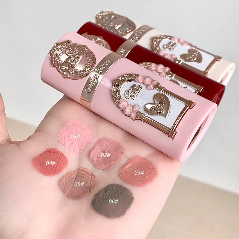 Gege Bear Strawberry Cupid Pink Pop Set – Samt-Matte Lippencreme, Puder & Flüssiges Rouge