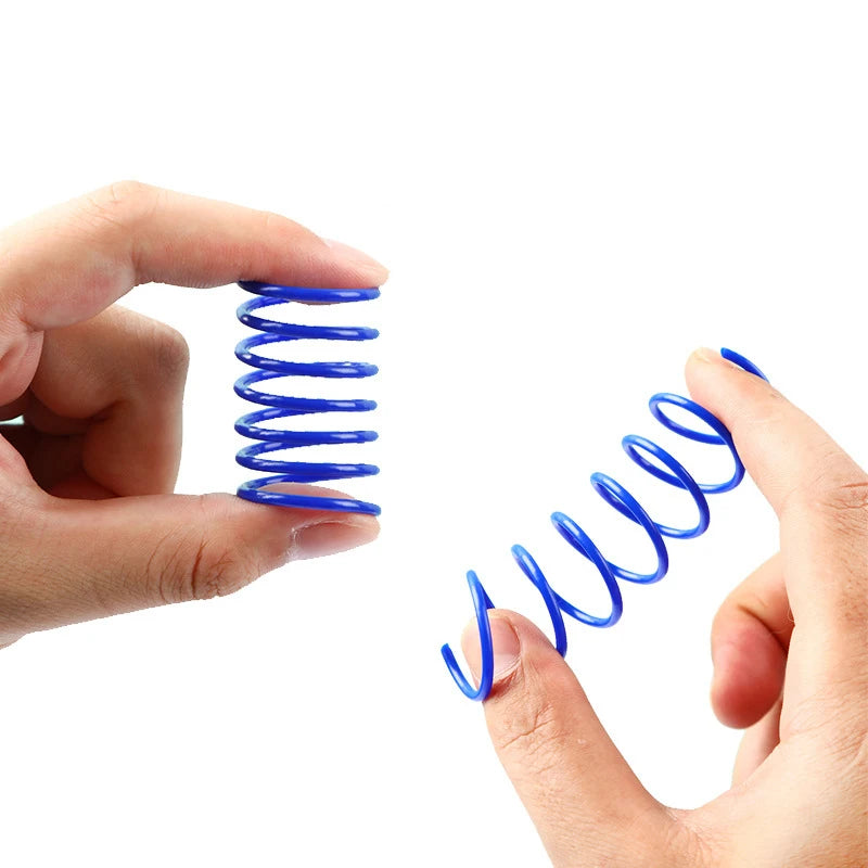 Bunte Katzenspiralen 4/8/16/20 Stück | Feder-Spielzeug für Katzen & Kätzchen