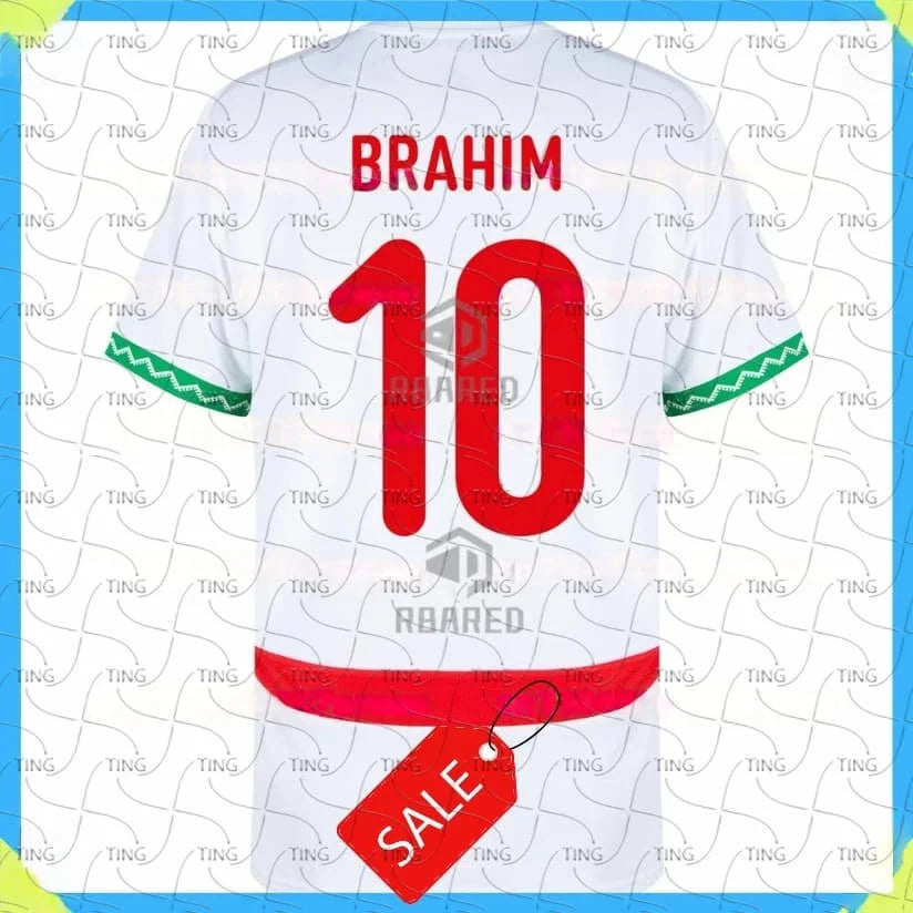 Neues NO.2 NO.10 meistverkauftes marokkanisches trendiges 3D-gedrucktes Fußball-Kurzarm-T-Shirt – für Erwachsene und Kinder, tägliche Freizeit- und Sportbekleidung