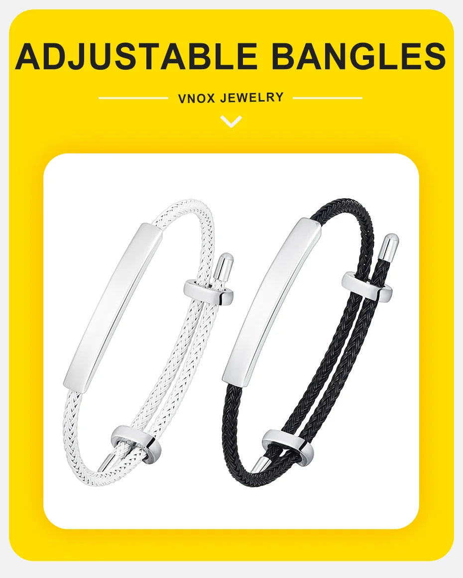 Edelstahl-Armband mit kostenloser Gravur – personalisierbarer Namensarmreif