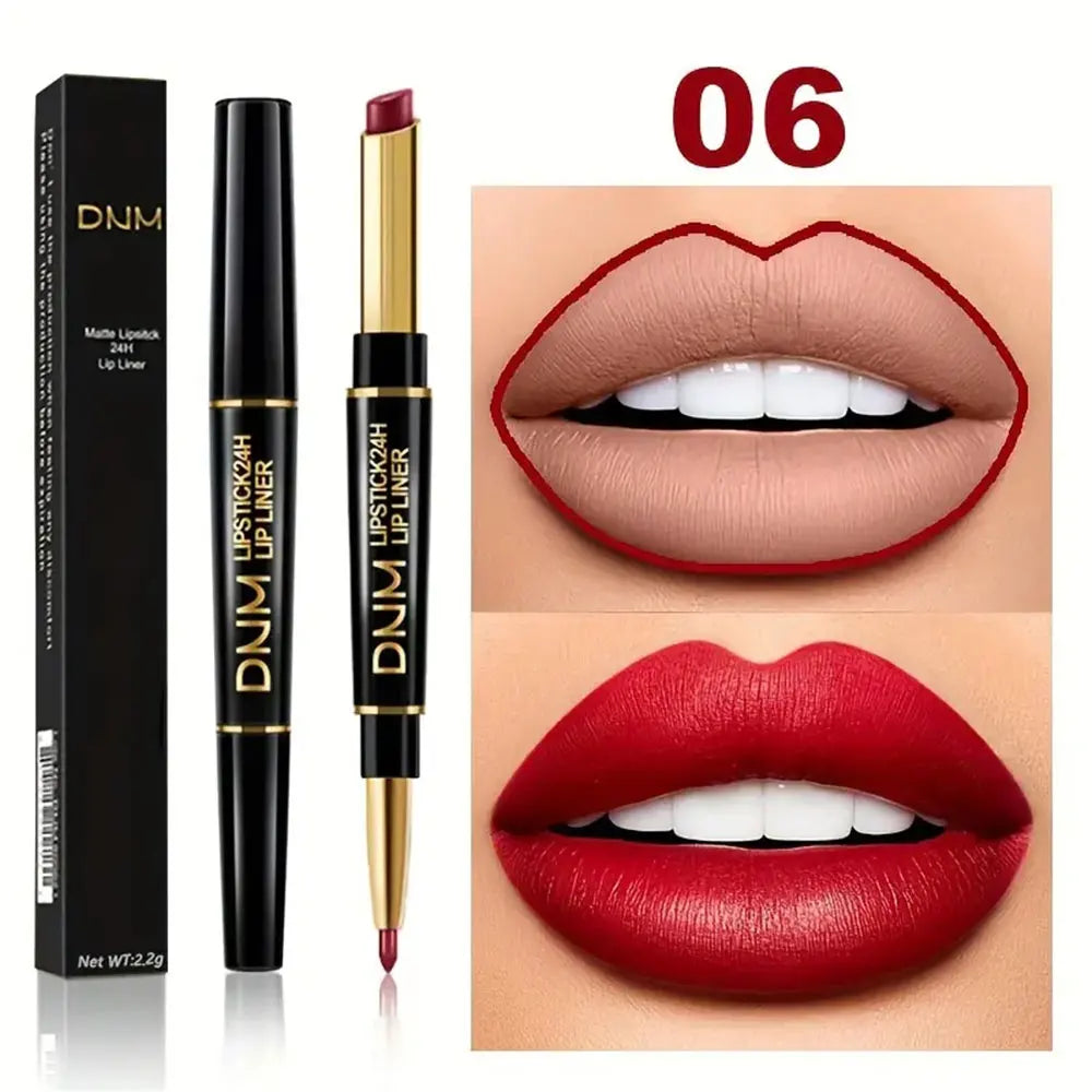 Doppelseitiger Lippenstift & Lipliner – hochpigmentiert, wasserfest, langanhaltend