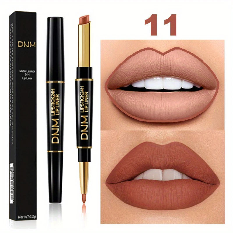 Doppelseitiger Lippenstift & Lipliner – hochpigmentiert, wasserfest, langanhaltend