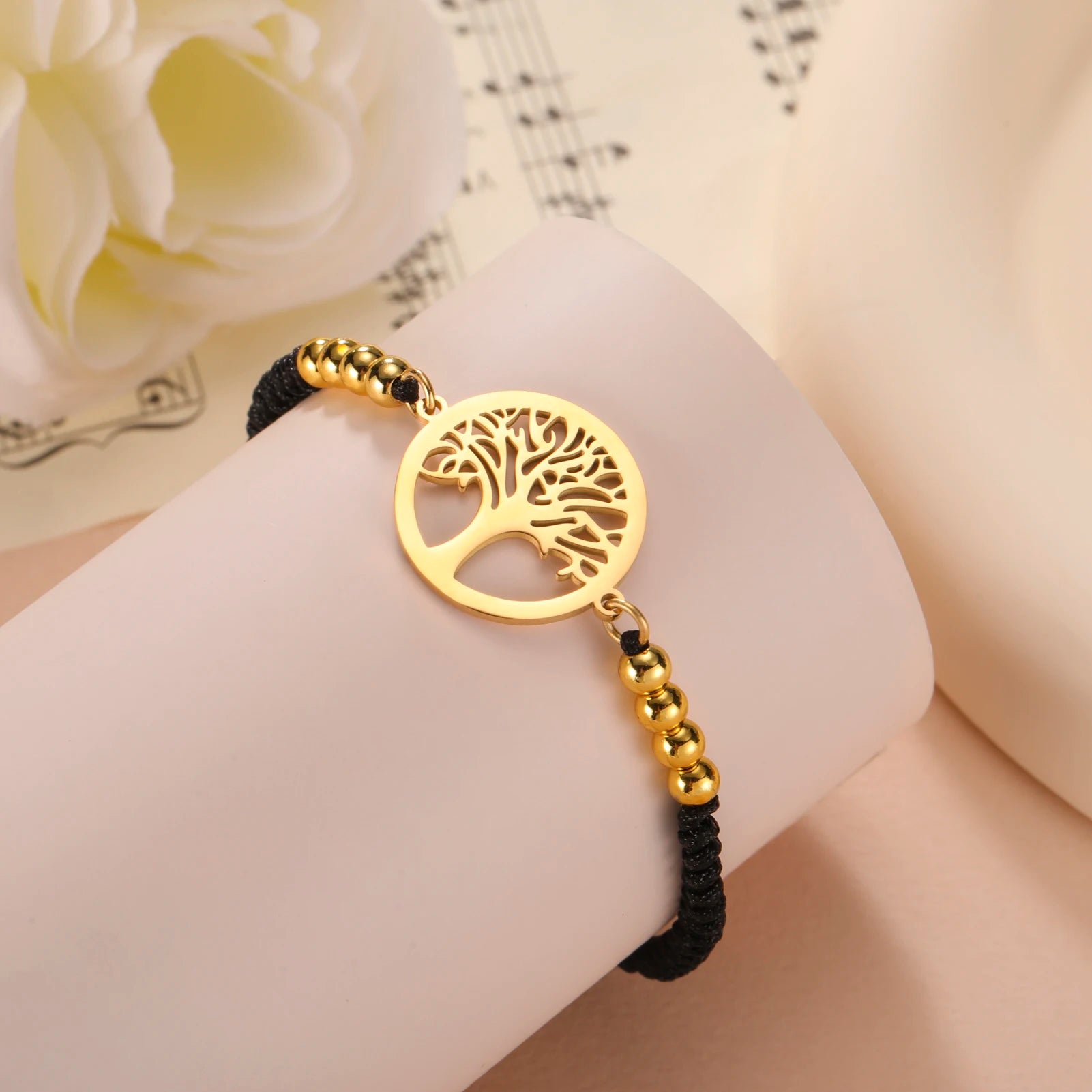 Edelstahl-Armband mit Lebensbaum-Anhänger – Klassischer Schmuck für Damen und Herren