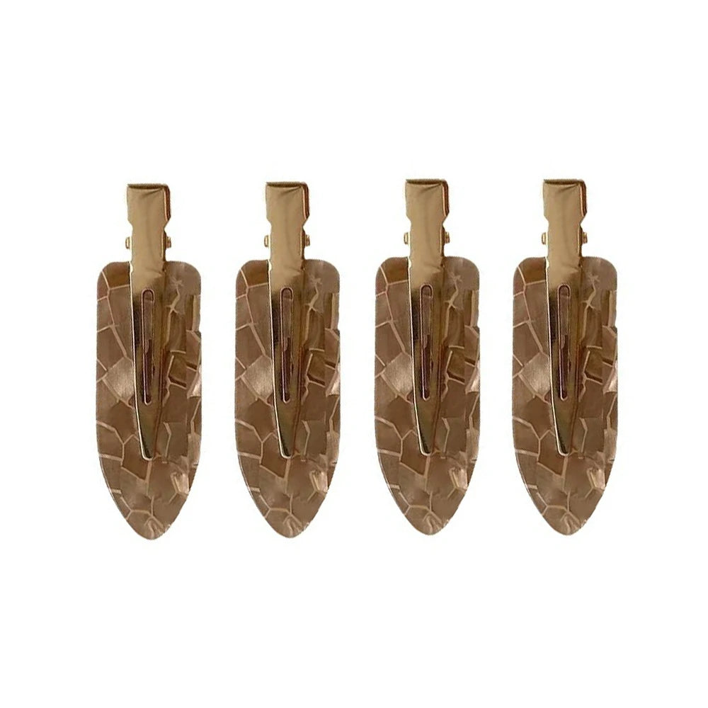 4 stücke Einfache Gemischte Farbe Haar Clips Seite Keine Spur Pony Entenschnabel Clips Elegante Damen Kopfbedeckungen Haar Zubehör
