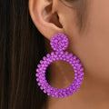 Handgemachte Punkt Diamant Tropfen Ohrringe für Frauen neue runde Mode schillernden Party Schmuck Geschenk