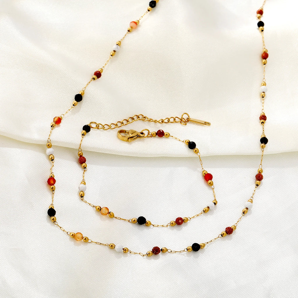 LUXUKISSKIDS Mode Kubische Liebe Herz Minimalistischen Schmuck Set Halskette Ohrringe Armbänder Edelstahl Frauen/Mädchen Zubehör