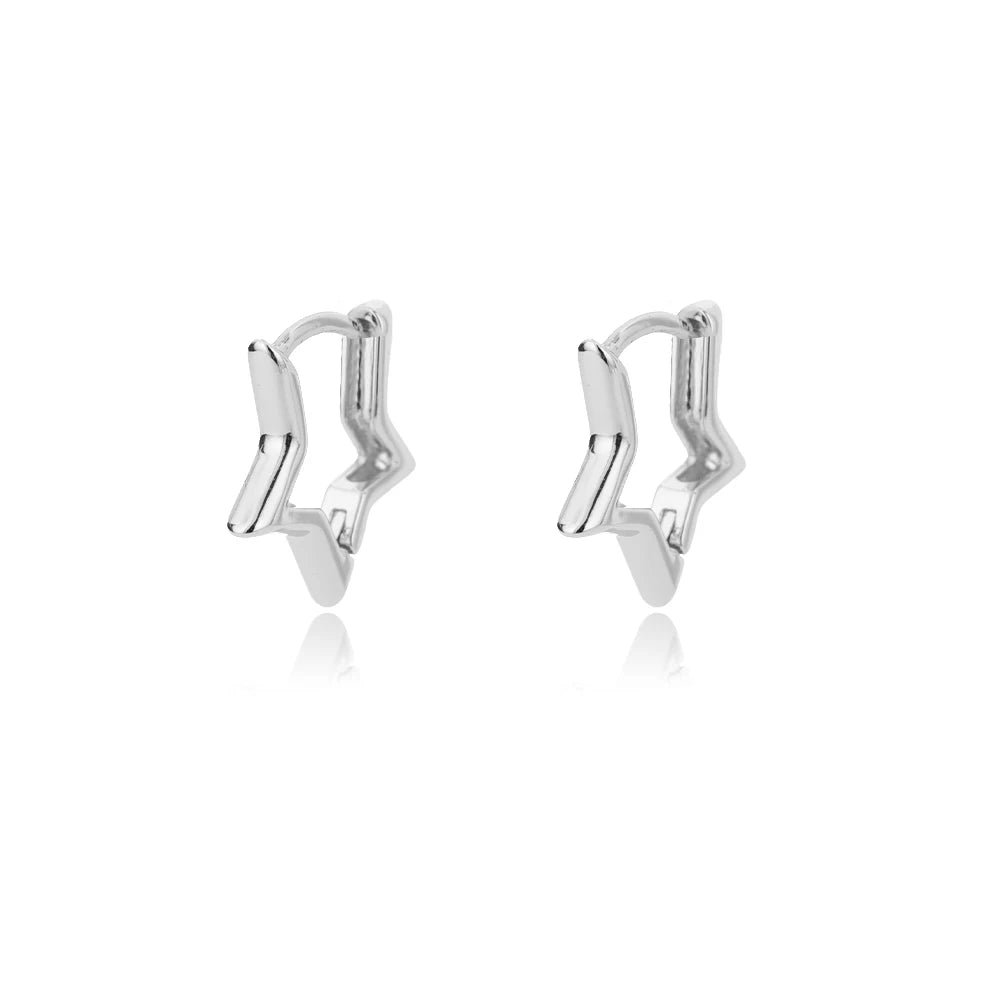 Luxus Stern Pendientes Ohrringe Für Frauen Mädchen Edelstahl Minimalistischen Hoop Piercing 2025, Neu Im y2k Schmuck aretes de mujer
