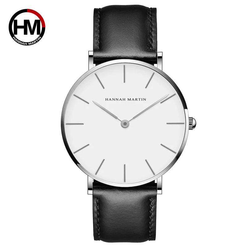 Hannah Martin Ultra Dünne Quarz Männer Uhr Edelstahl Mesh Uhren Männer Einfache Mode Business Japan Armbanduhr Uhr Männlich