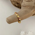 2 Teile/satz Edelstahl Regenbogen Farbe Kubikzircon Stein Finger Ringe für Frauen INS Gold Farbe Wasserdicht Sterne Ring Schmuck