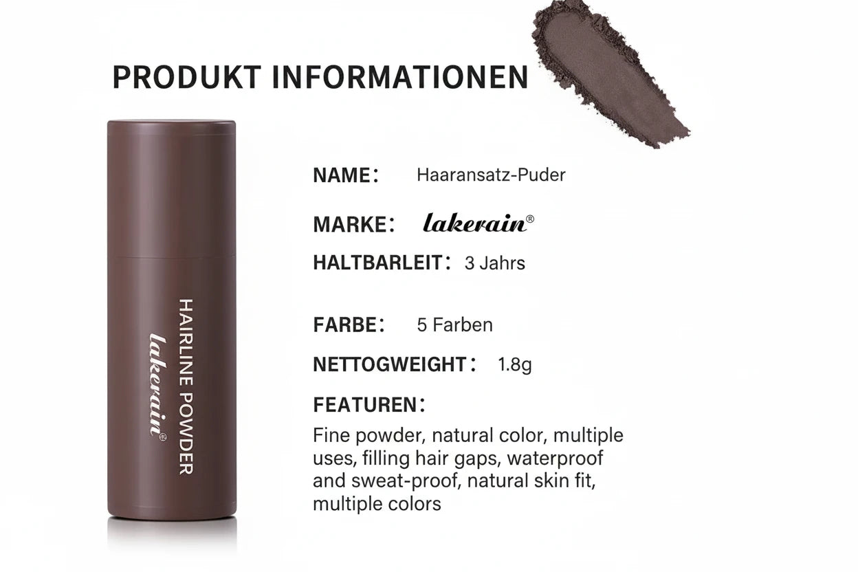 Haaraufbau-Reparatur-Stift, Fasern, Haar, sofort dickeres, volller aussehendes Haar, 6 Farbtöne für Männer und Frauen