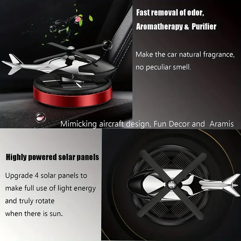 Hubschrauber Styling Solar Auto LufterfrischerDekorative Aromatherapie Auto Innenzubehör Propeller Rotary Parfüm Diffusor