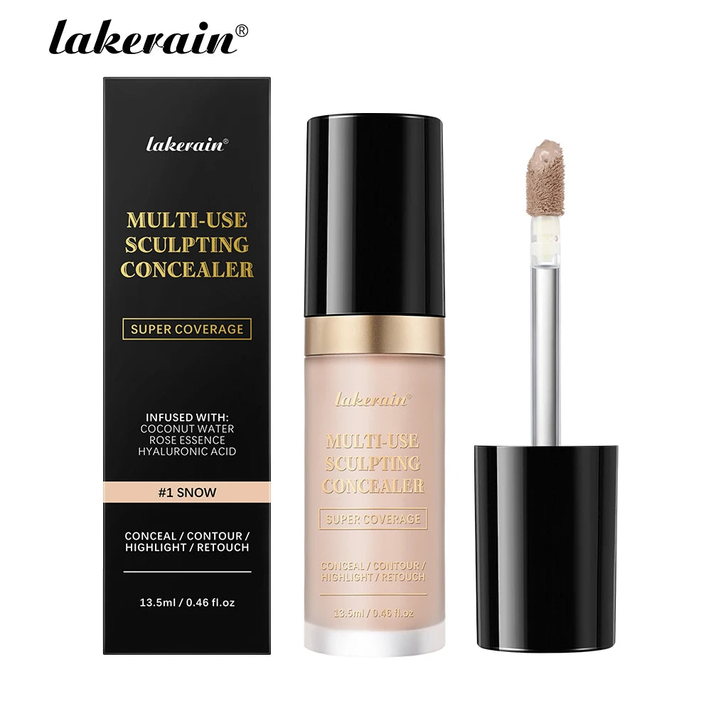 Lakerain 5-Farben-wasserfester Concealer, matt, hohe Deckkraft, ölkontrollierende Grundierung für Aknenarben und Augenringe, Kosmetika