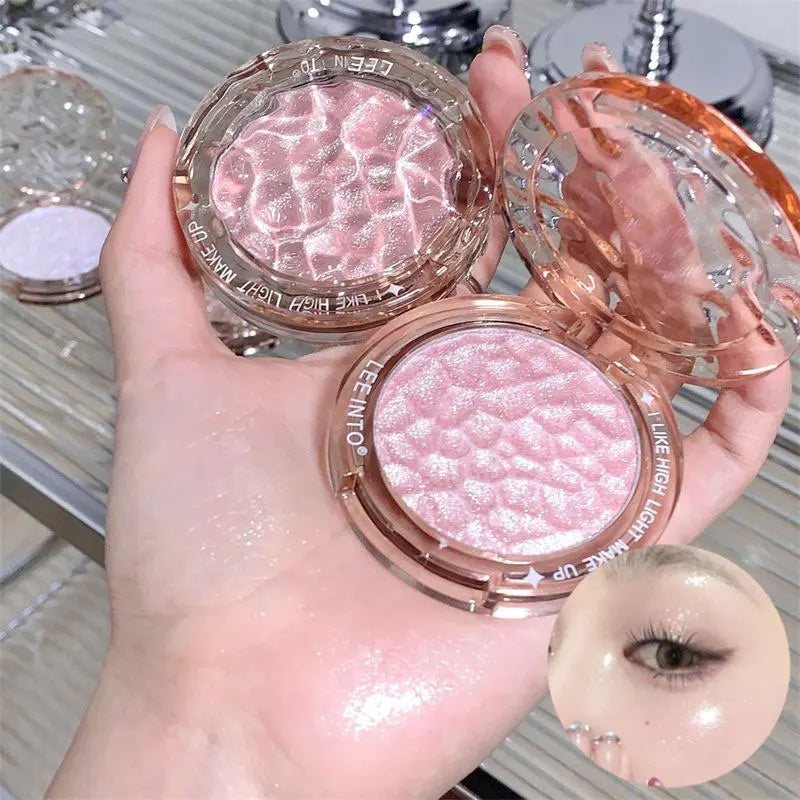 Hochglanz Puder glanz Glitter Highlight Kontur Palette natürlicher Glanz Kontur Concealer dauerhaftes Licht