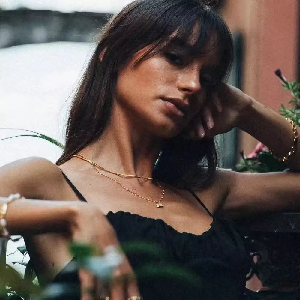 1,2mm Einfache Edelstahl Box Kette Halskette Gold Farbe Titan Stahl Männer Halskette Mode Frauen Schmuck Trend Zubehör