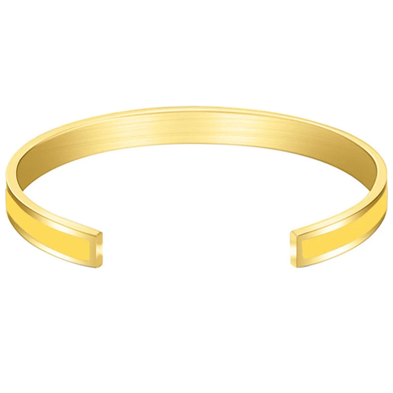 CARLIDANA Trendy Edelstahl Bunte Tropfen Öl Gold Farbe Überzogene Manschette Armreif für Frauen Schmuck Party Geschenk Drop Shipping
