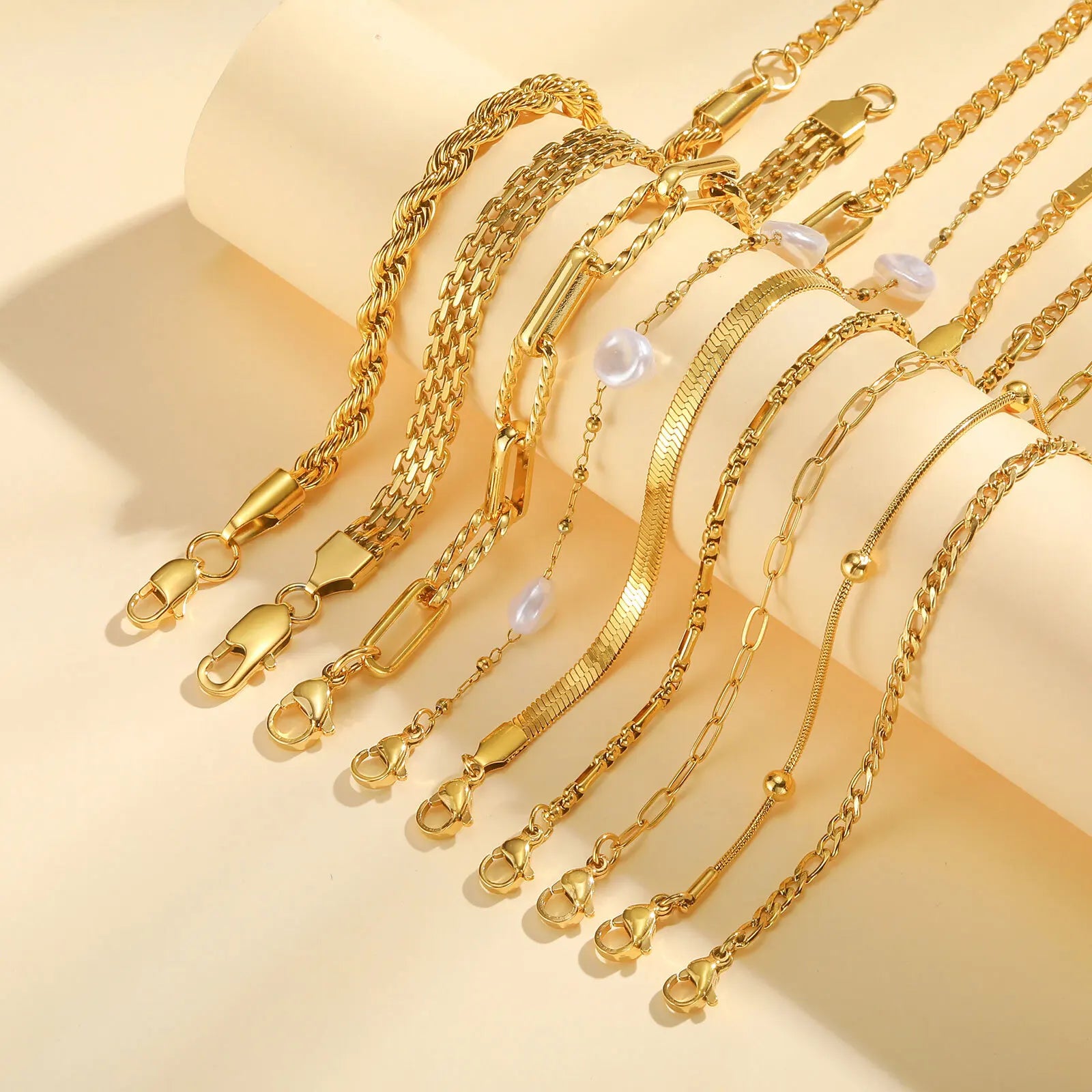 10 mm Stretch-Perlen-Armband für Damen, einfacher stapelbarer Schmuck