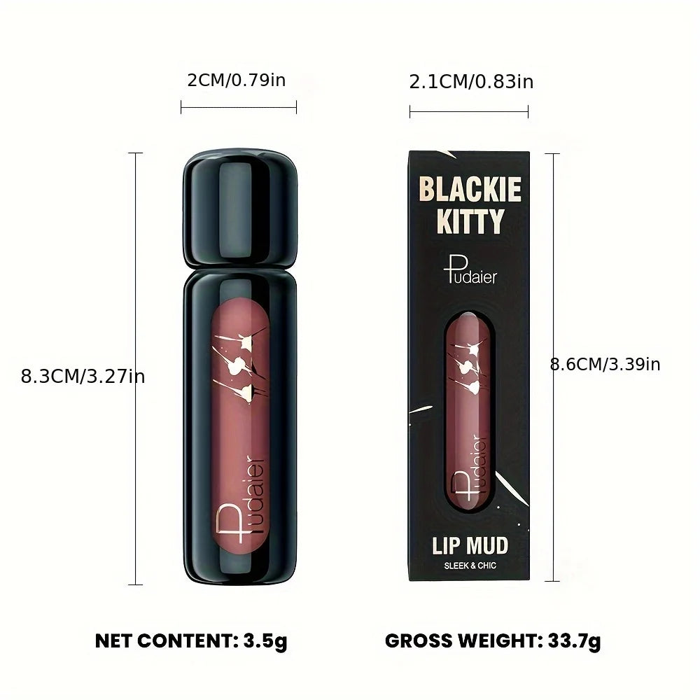 1 Stück mattierter Samt-Lipgloss, hochsättigter flüssiger Lippenschlamm, langlebig, antihaftbeschichtet, kompatibel mit allen Hauttöpfen, Muttertagsgeschenk