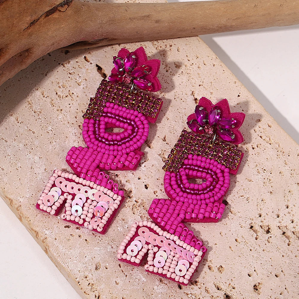 AENSOA Böhmische Seestern Hummer Muschel Samen Perlen Tropfen Ohrringe für Frauen Handgemachte Ozean Tier Ohrringe Sommer Strand Schmuck