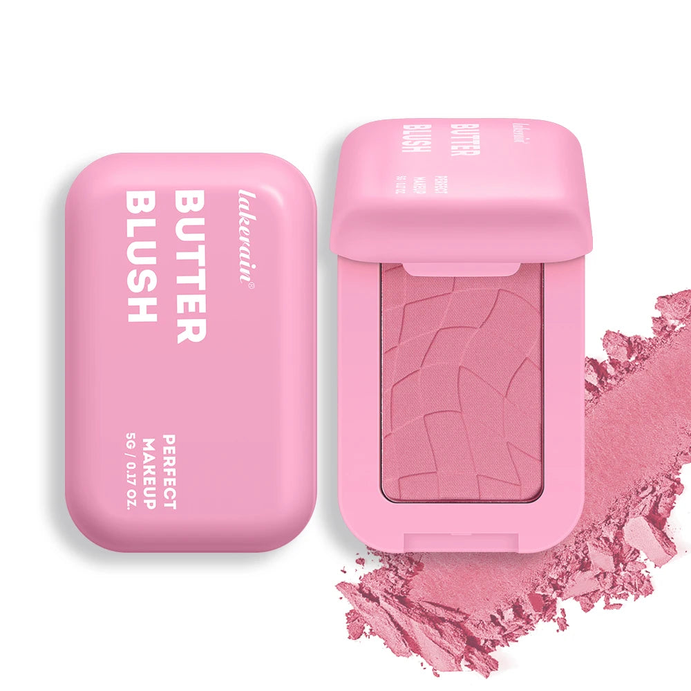 Professionelles Puder-Rouge – 12 Stunden Halt, Vegane Formel, Rosa & Creme