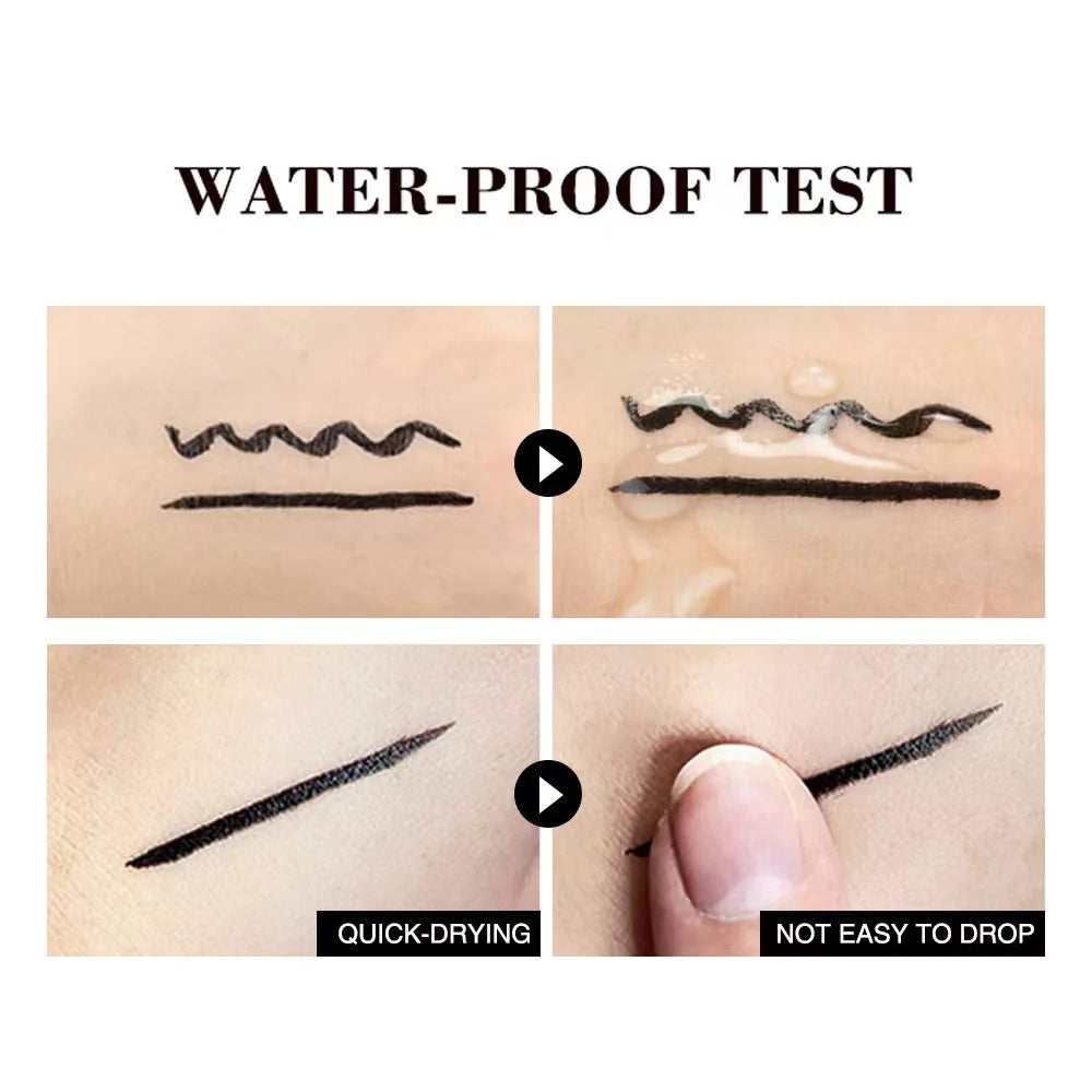 1 Stück schwarzer Flügel-Stempel, flüssiger Eyeliner, einfache Katzenaugen-Schablone, Make-up-Werkzeug, wischfest, Vamp-Flügel, langlebig, wasserdicht, schweißhemmend