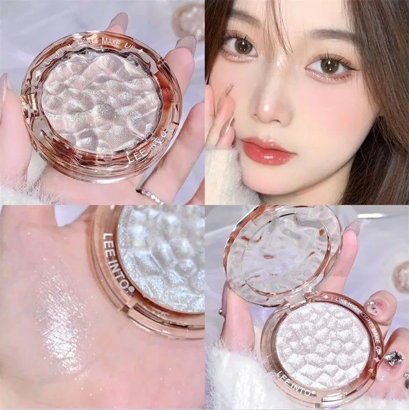 Hochglanz Puder glanz Glitter Highlight Kontur Palette natürlicher Glanz Kontur Concealer dauerhaftes Licht