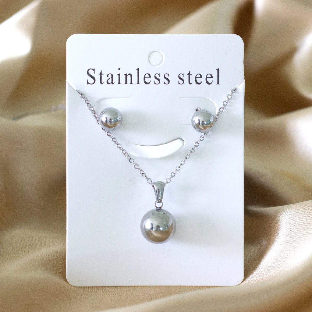 LUXUKISSKIDS Mode Kubische Liebe Herz Minimalistischen Schmuck Set Halskette Ohrringe Armbänder Edelstahl Frauen/Mädchen Zubehör