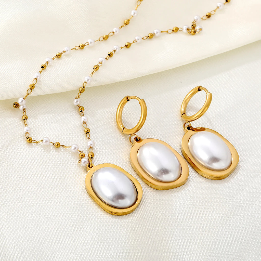 LUXUKISSKIDS Mode Kubische Liebe Herz Minimalistischen Schmuck Set Halskette Ohrringe Armbänder Edelstahl Frauen/Mädchen Zubehör
