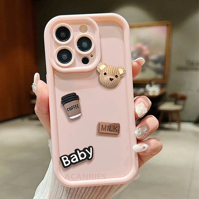 3D Bär iPhone Hülle – Für iPhone 11/12/13/14/15/16/17 & Pro Max