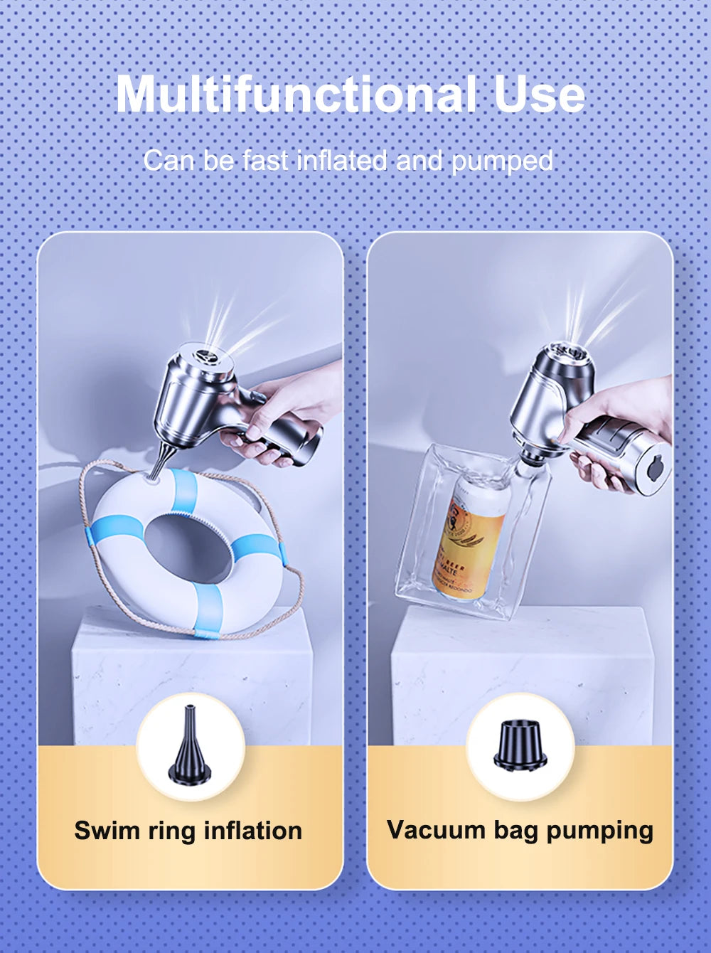 Kabelloser Auto- & Handstaubsauger 2-in-1 | Starke Saugkraft bis 95.000 PA