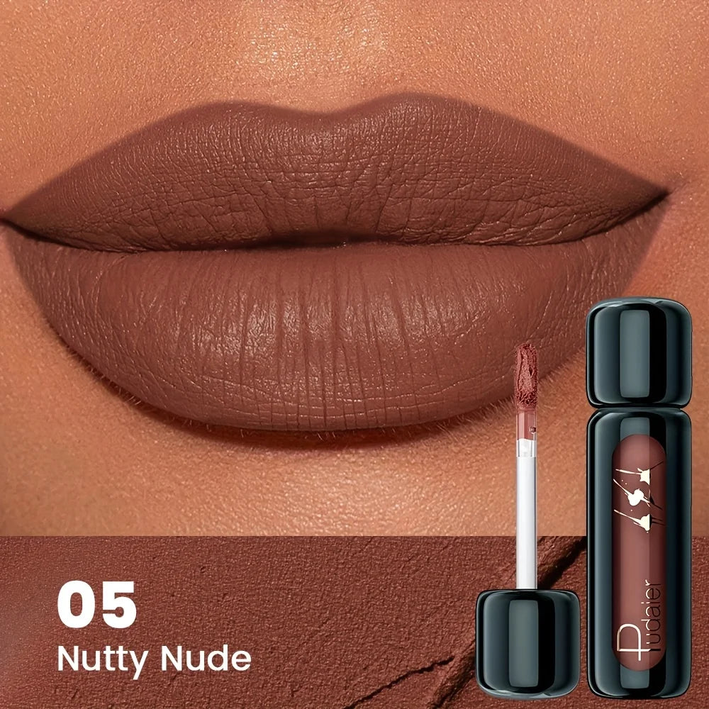 1 Stück mattierter Samt-Lipgloss, hochsättigter flüssiger Lippenschlamm, langlebig, antihaftbeschichtet, kompatibel mit allen Hauttöpfen, Muttertagsgeschenk